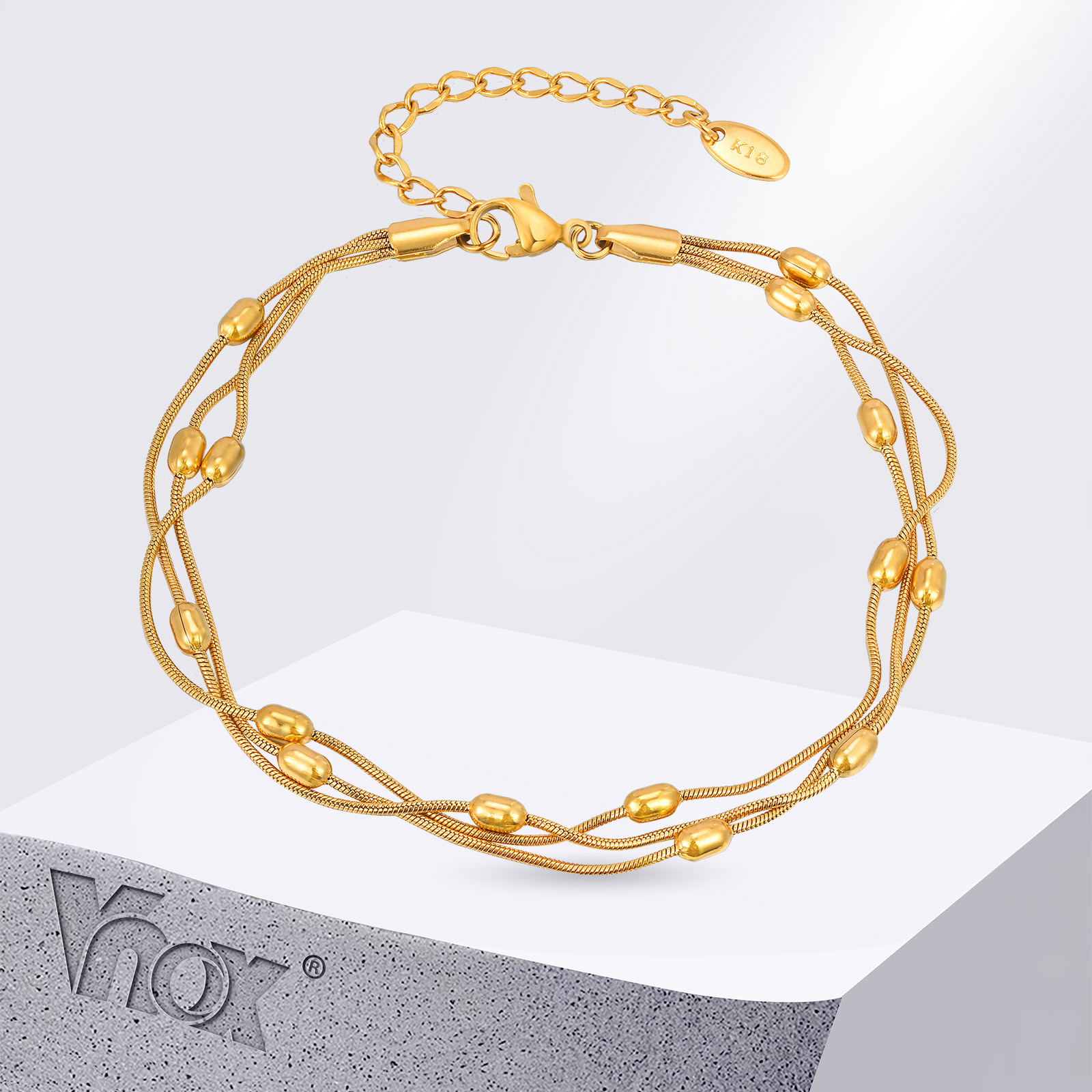 Jc Jewelry & Watches Reviews - Vnox Summer Stainless Steel Three-layer Snake