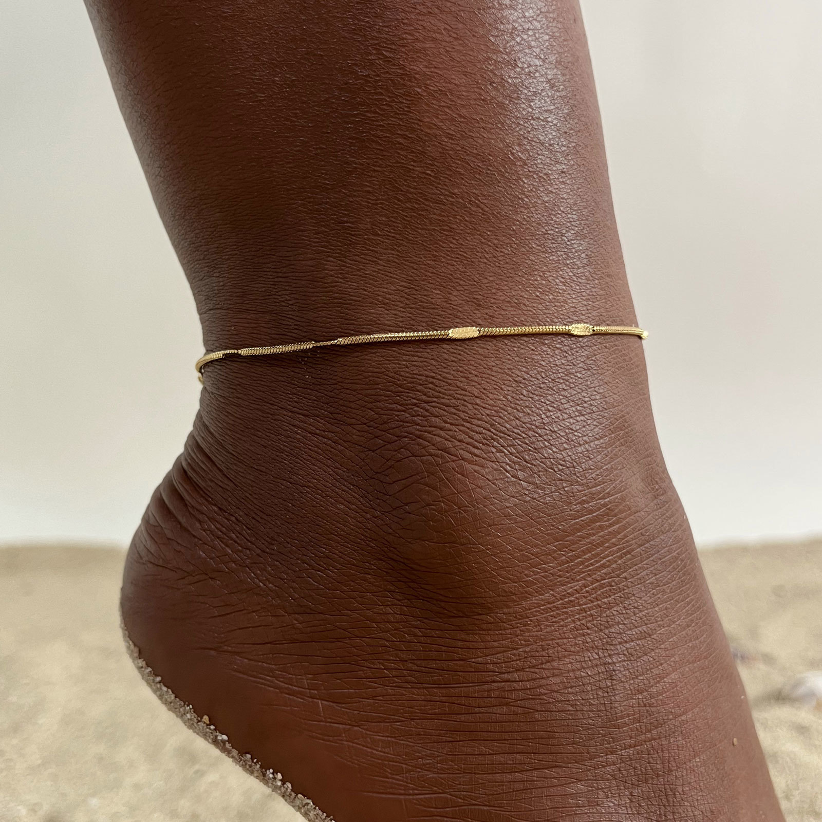 Jc Jewelry & Watches Reviews - Women's Dainty Squashed Snake Chain Anklets