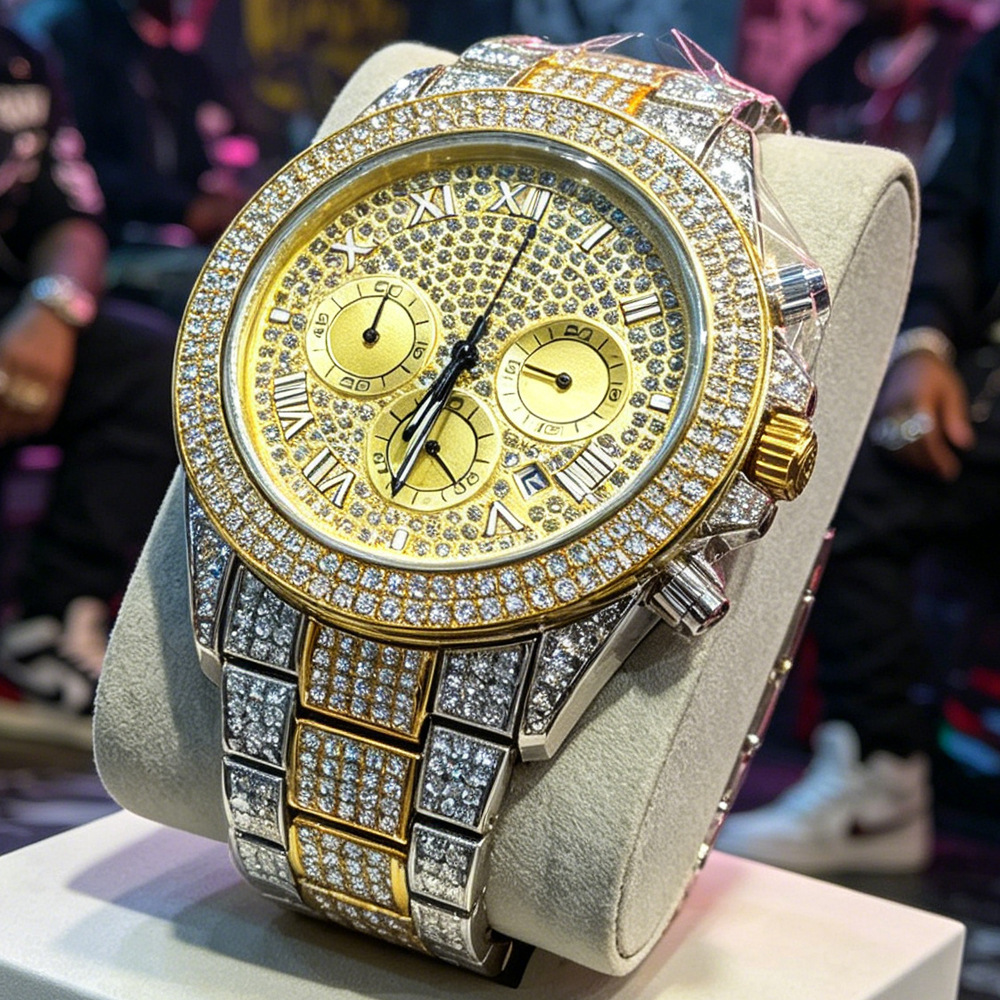 Jewelry And Watches Luxury Brand - NO Logo Silver Gold Full Diamond