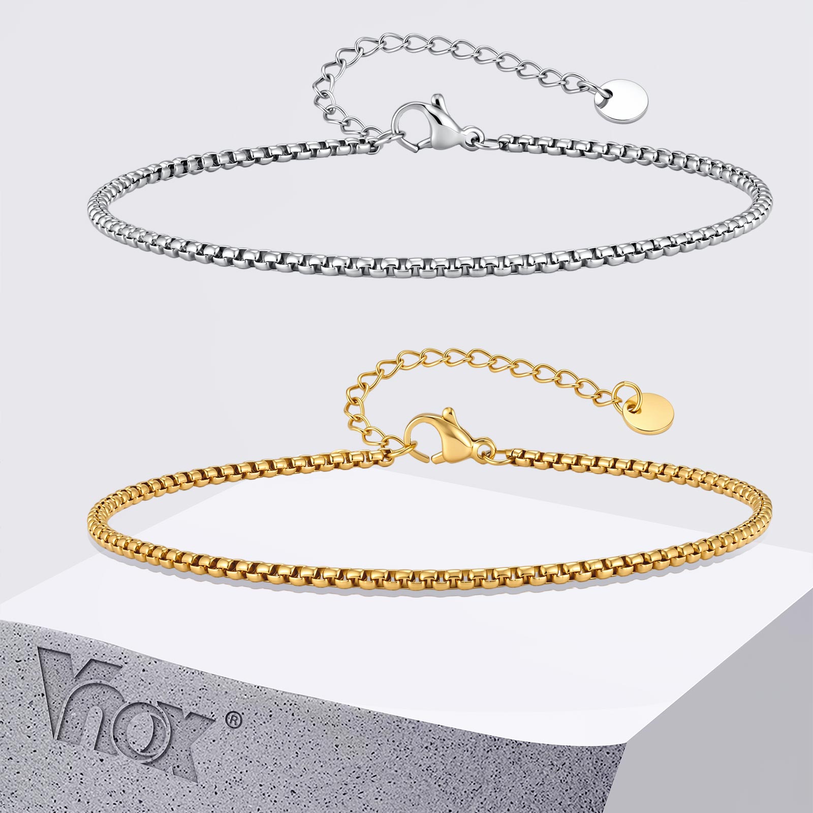 Jc Jewelry & Watches Reviews - Vnox Stainless Steel Box Chain Link