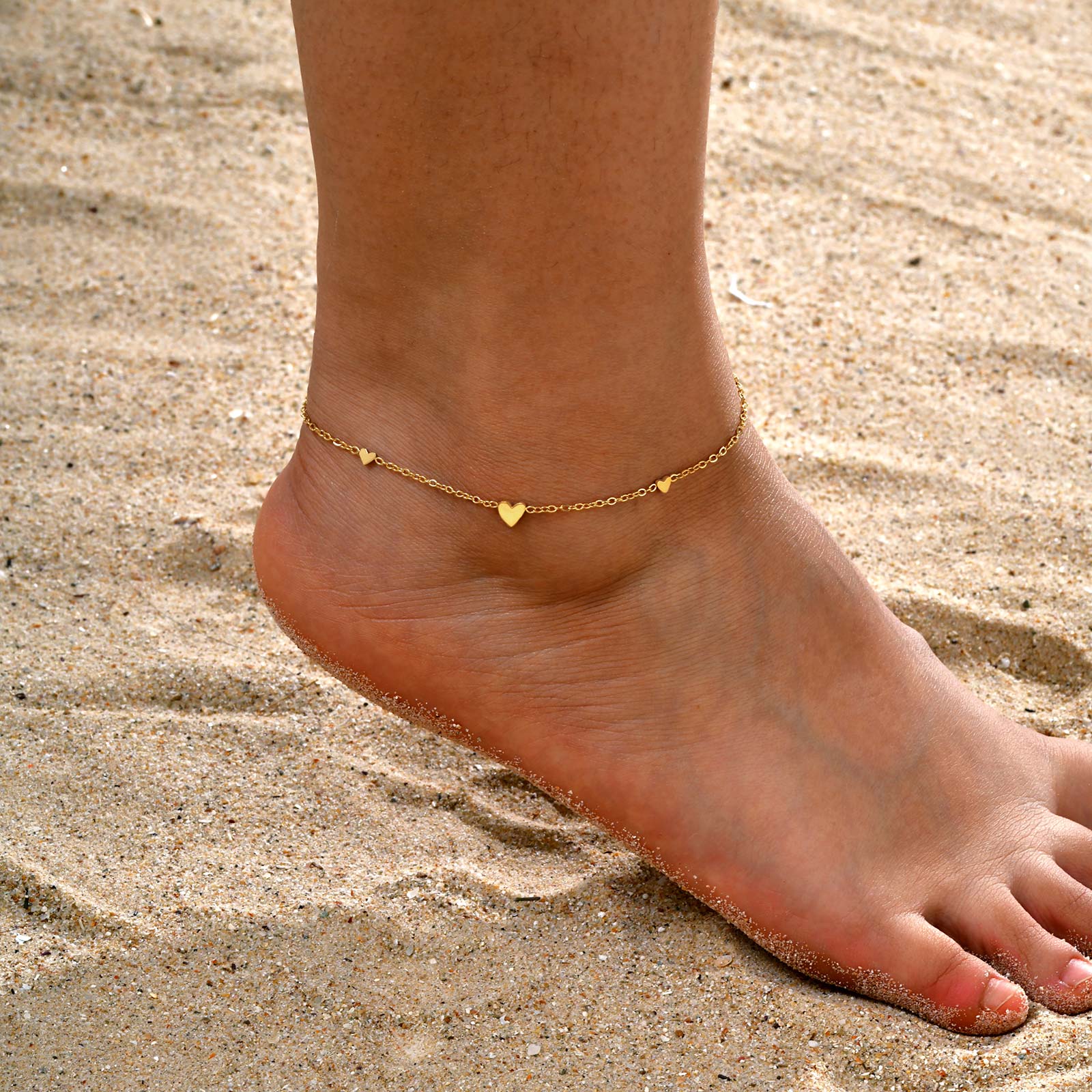 Jc Jewelry & Watches Reviews - Stainless Steel Heart Anklets for Women,