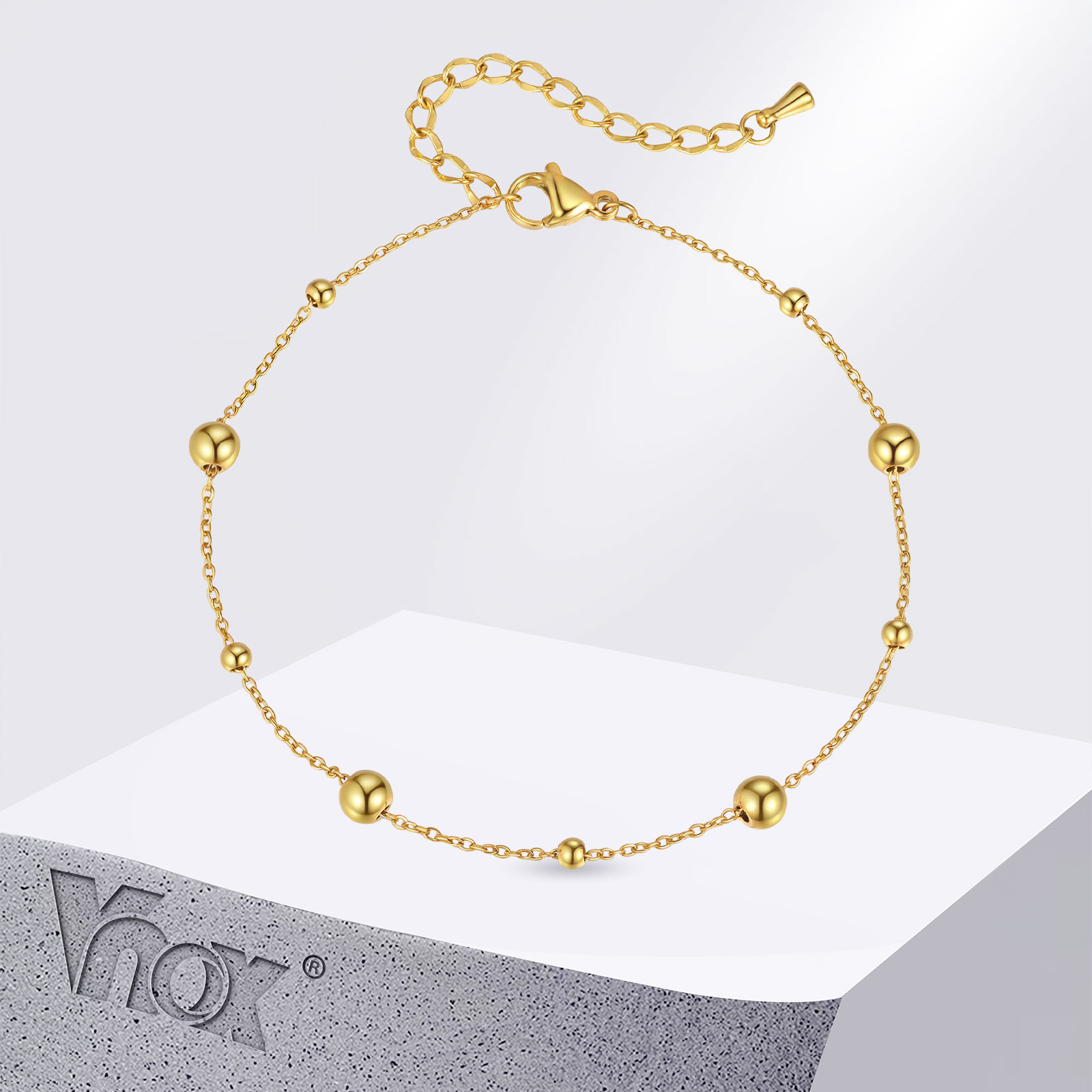 Jc Jewelry & Watches Reviews - Vnox Stainless Steel Small Beads Anklets,