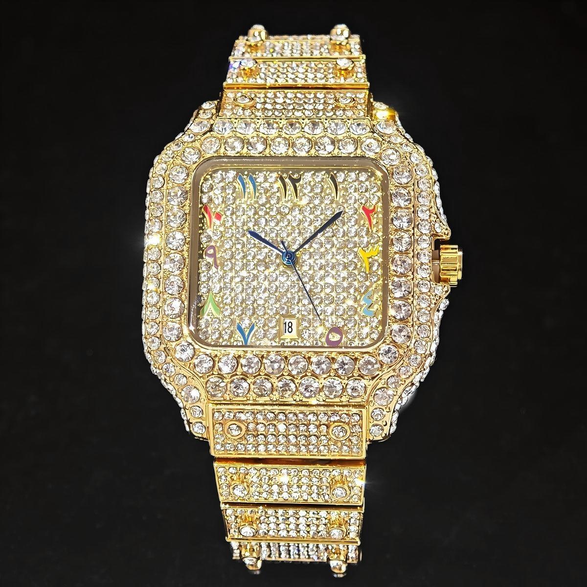 Jewelry And Watches Luxury Brand - Hot Fashion UNIGUET Full Diamond Iced