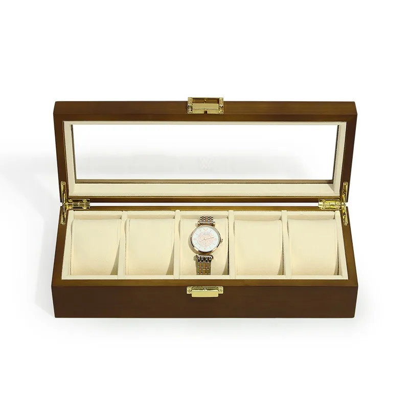 Watch Display Box - Watch box Five-digit solid wood with