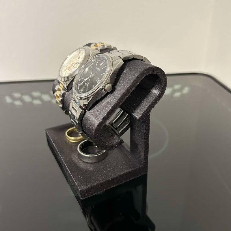 Watch Display Box - Dual Watch Jewelry Display Stand,Brushed Tabletop