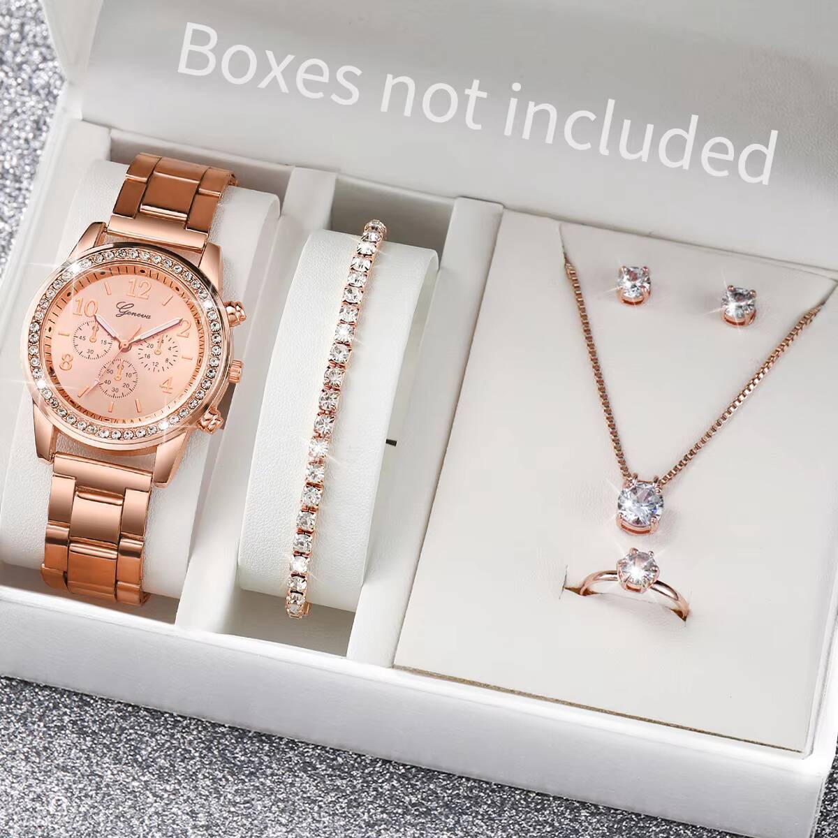 6PCS/Set Fashion Rhinestone Wo - огляд і ціна Jewelry Box Watches Bracelets