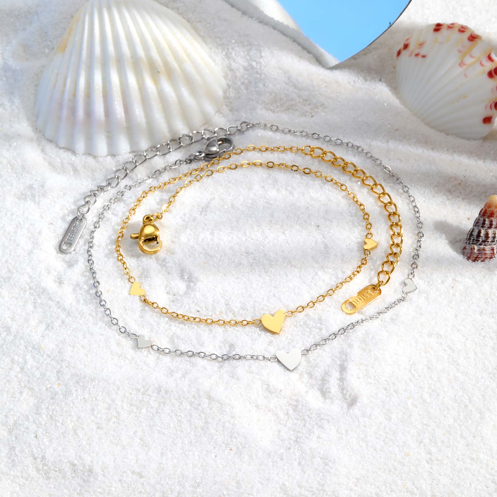 Stainless Steel Heart Anklets  - огляд і ціна Jc Jewelry & Watches Reviews