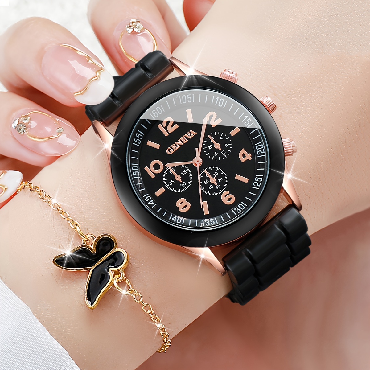 6PCS/Set Women's Watch Casual  - огляд і ціна Jewelry Box Watches Bracelets