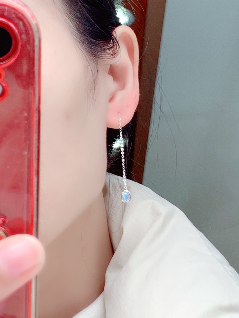 Oval 4*6MM Natural Opal Drop E - огляд і ціна Opal Earrings Dangle