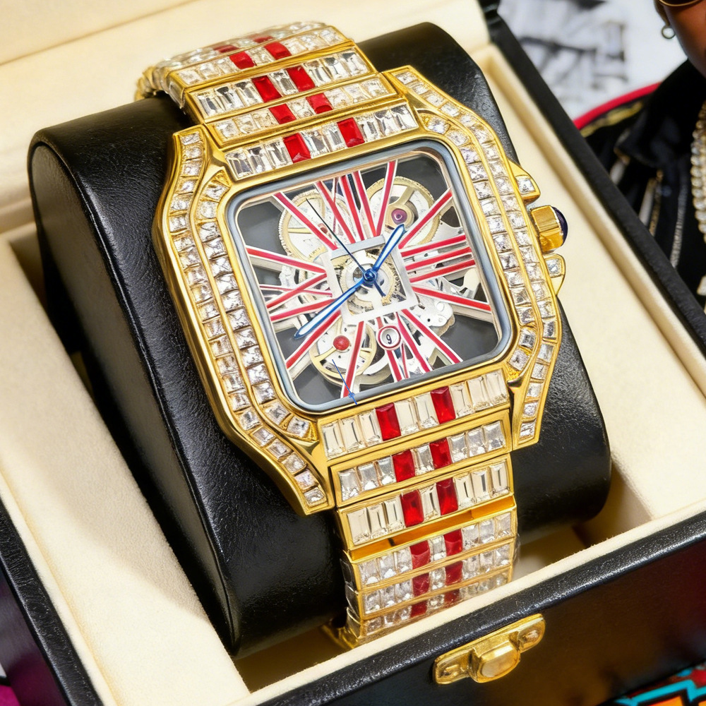 Hollow Luxury Bling Quartz Wri - огляд і ціна Jewelry And Watches Luxury Brand