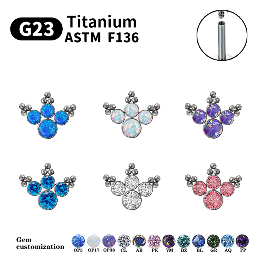 G23 Titanium Piercing Stud Ear - огляд і ціна Opal Earrings Dangle