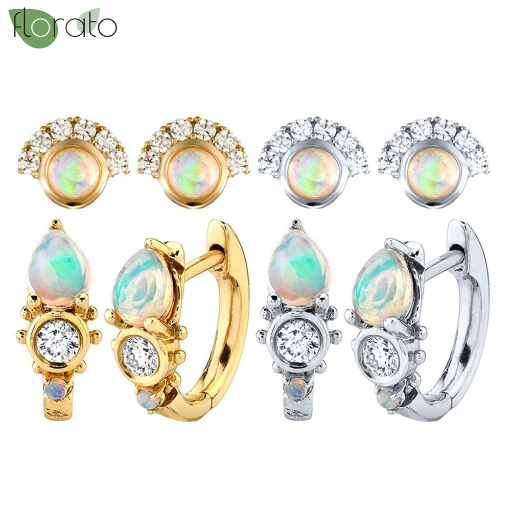 925 Sterling Silver Needle Exq - огляд і ціна Opal Earrings Dangle