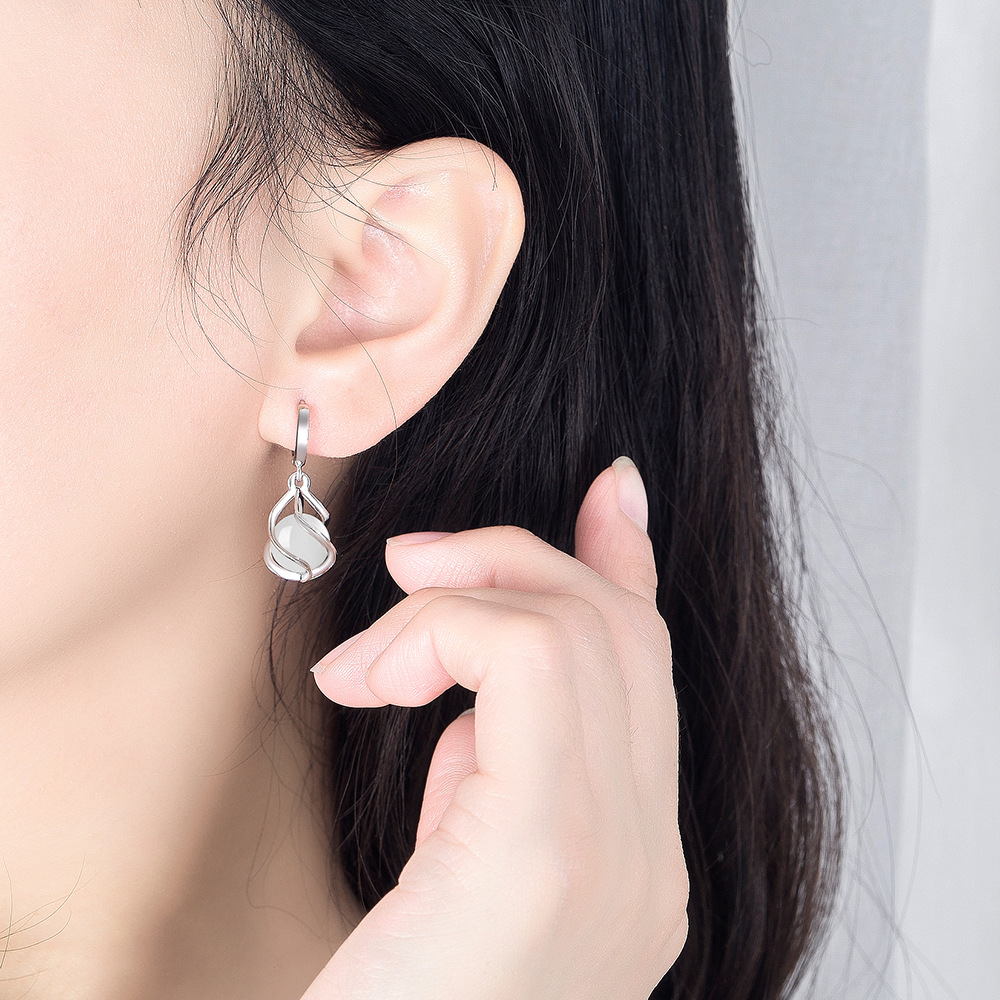 New 925 Sterling Silver Women  - огляд і ціна Opal Earrings Dangle
