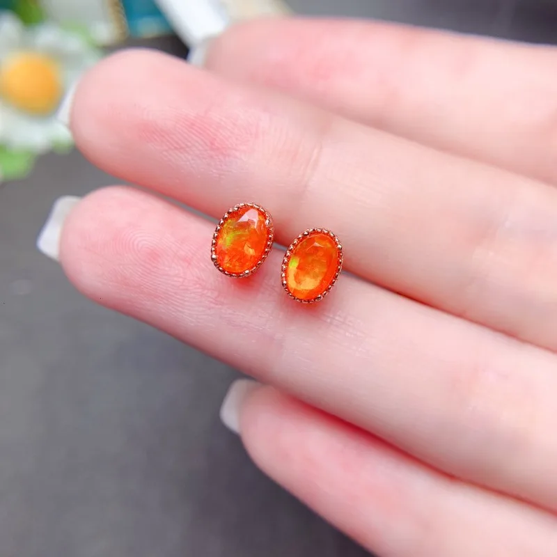 Orange Fire Opal Rare Earrings - огляд і ціна Opal Earrings Dangle