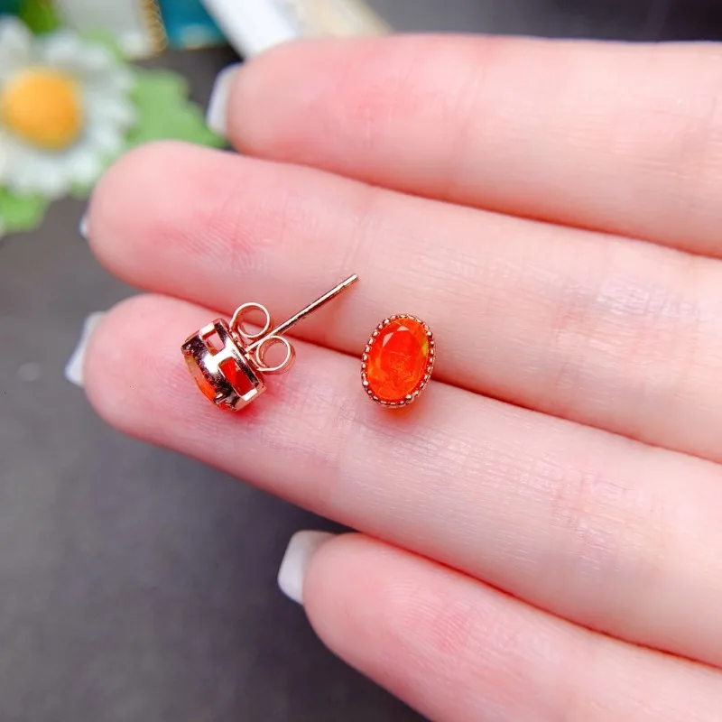 Orange Fire Opal Rare Earrings - огляд і ціна Opal Earrings Dangle