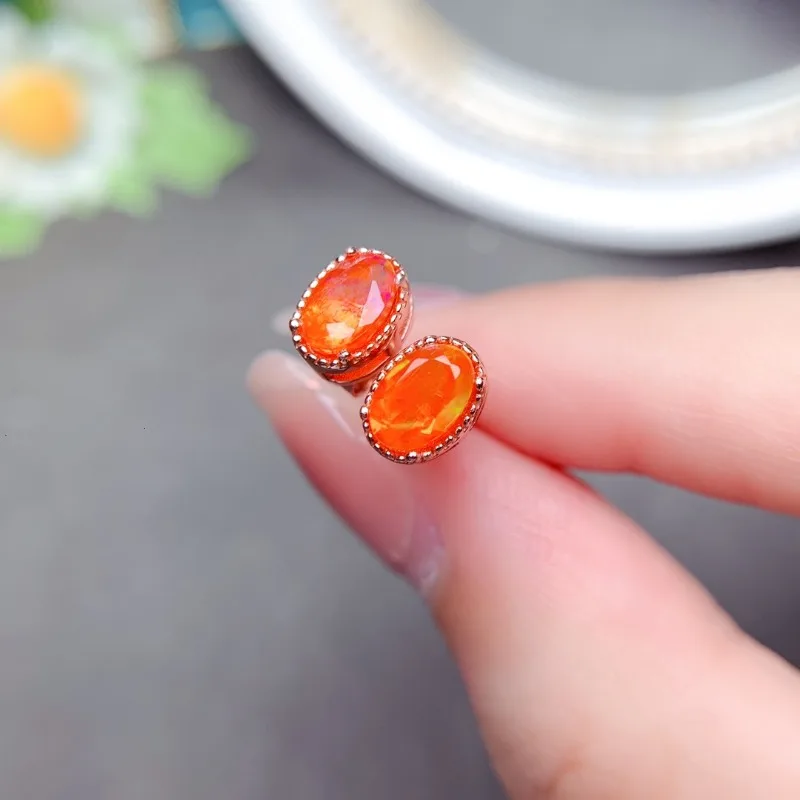 Orange Fire Opal Rare Earrings - огляд і ціна Opal Earrings Dangle