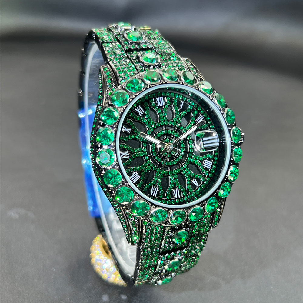 Green Diamond Watch For Men Br - огляд і ціна Jewelry And Watches Luxury Brand