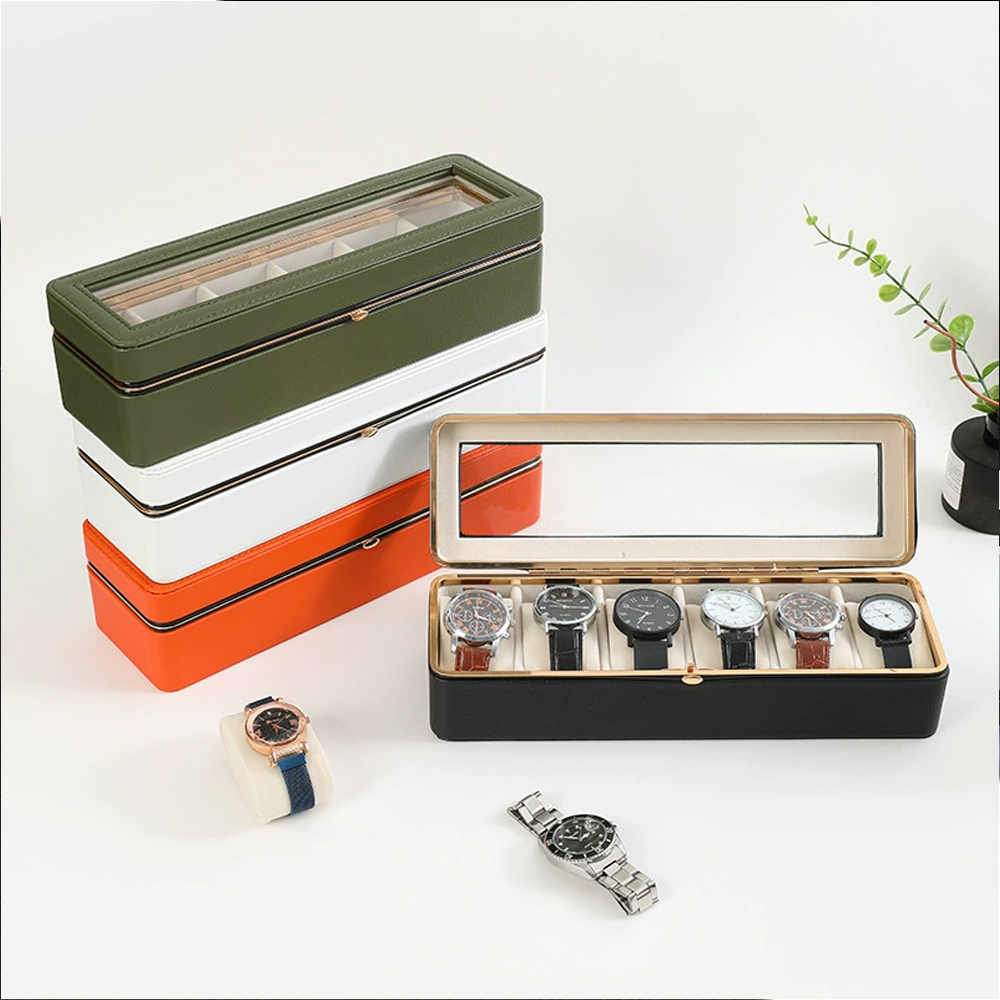 6 Slots Watch Box Organizer Wi - огляд і ціна Watch Display Box